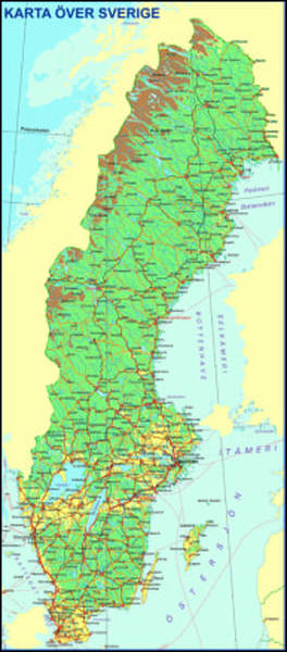 Karta Sverige Med Breddgrader | Karta Mellersta